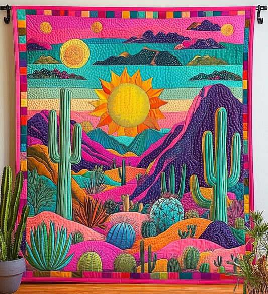Cactus Comfort Quilted Blanket