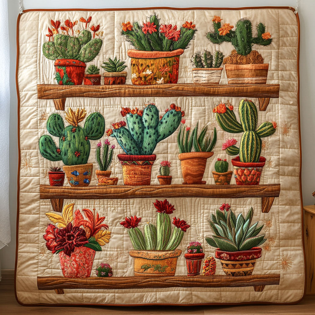 Cactus Collection Quilted Blanket