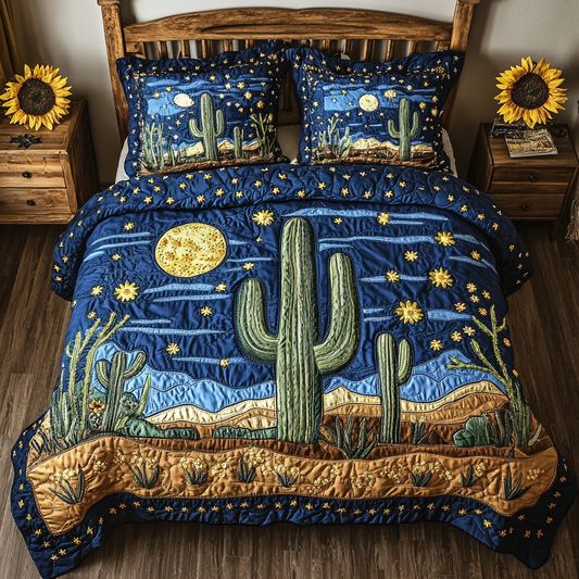 Cactus Sky 3-Piece Quilted Bedding Set