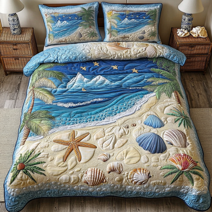 Calm Coast 3-Piece Quilted Bedding Set