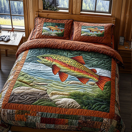 Calm Waters 3-Piece Quilted Bedding Set