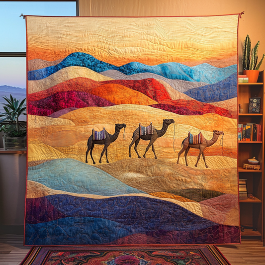 Camel Adventure Quilted Blanket