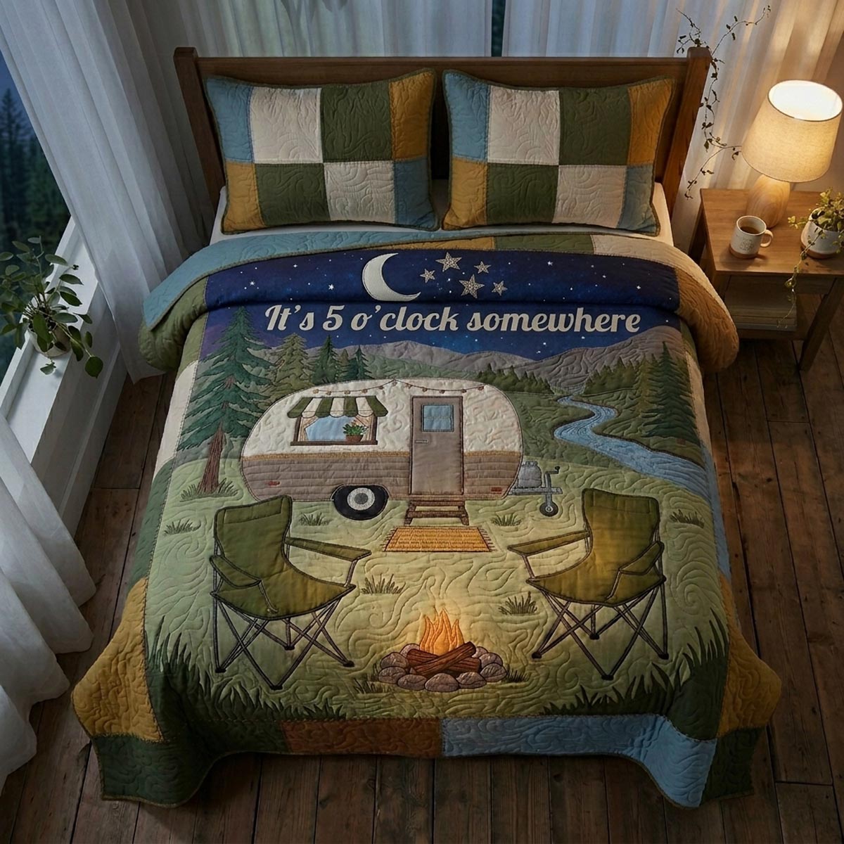 Camp Moments 3-Piece Quilted Bedding Set