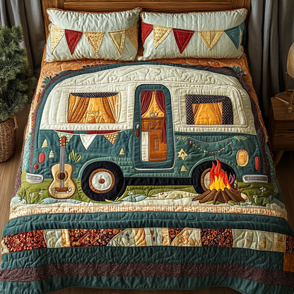 Camper Journey 3-Piece Quilted Bedding Set