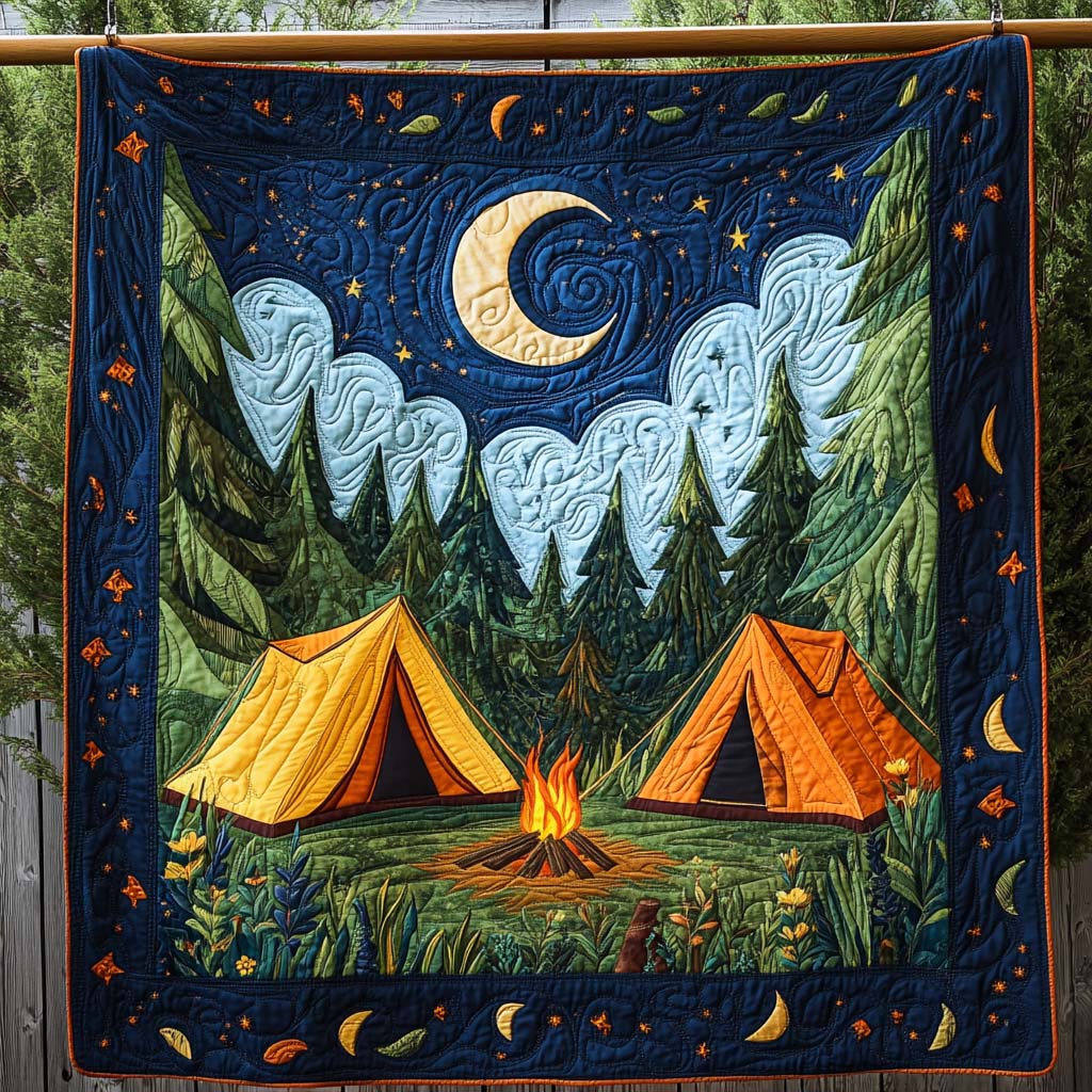 Campfire Glow Quilted Blanket