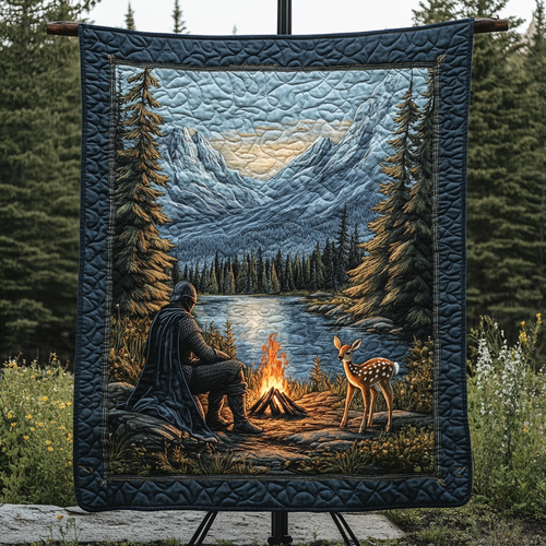 Campfire Vigil Quilted Blanket