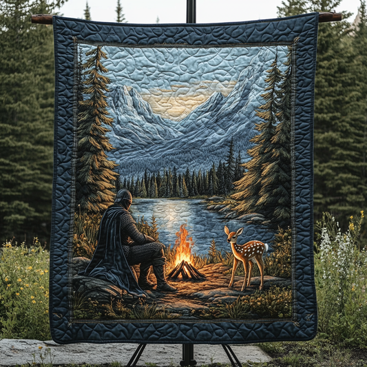 Campfire Vigil Quilted Blanket