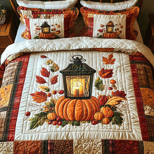 Candlelit Autumn 3-Piece Quilted Bedding Set
