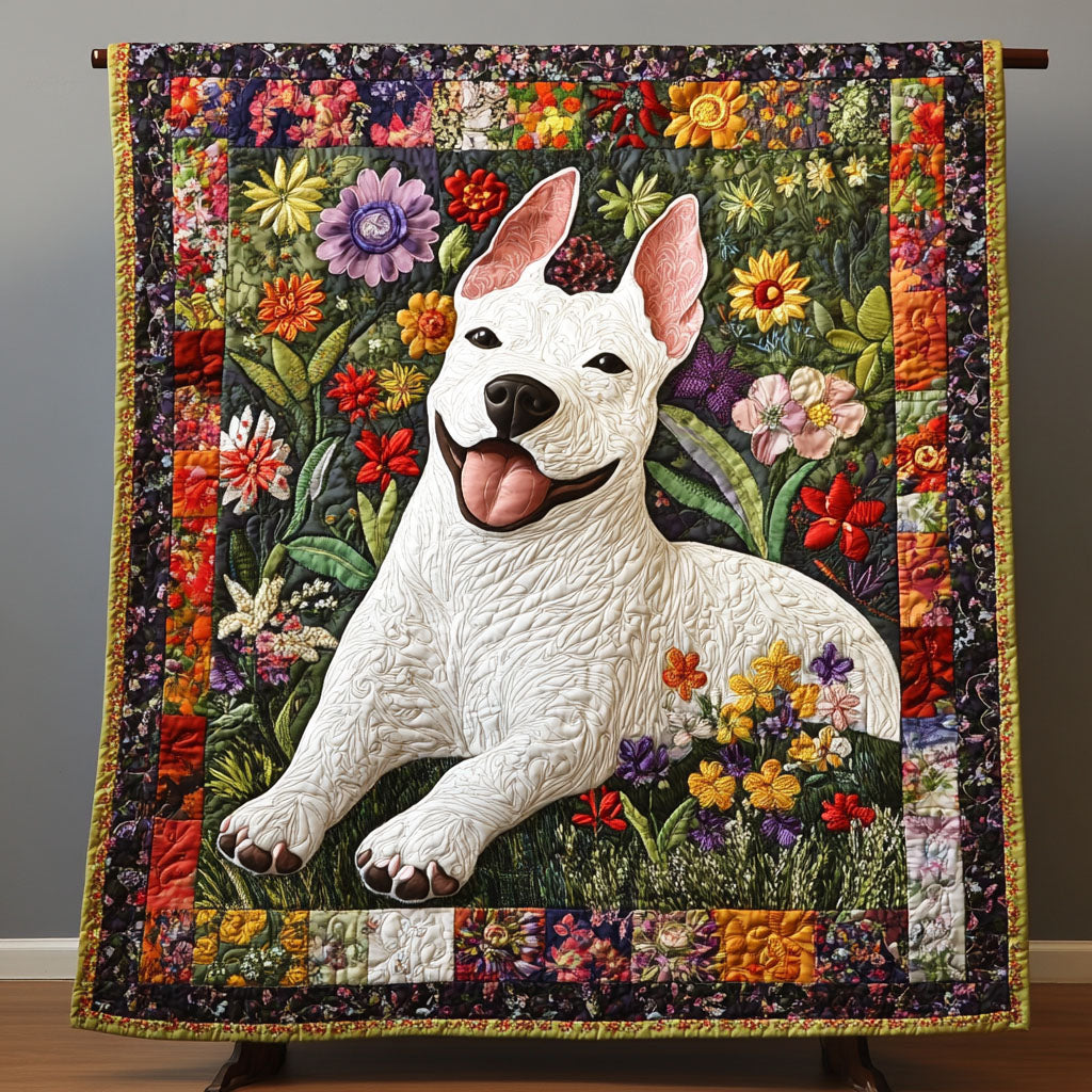 Canine Garden Charm Quilted Blanket
