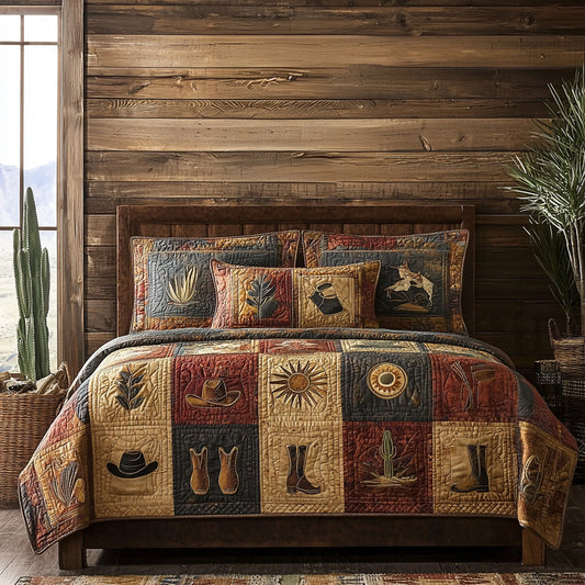 Canyon Bloom 3-Piece Quilted Bedding Set