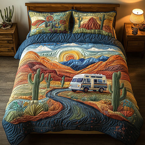 Caravan Chronicles 3-Piece Quilted Bedding Set