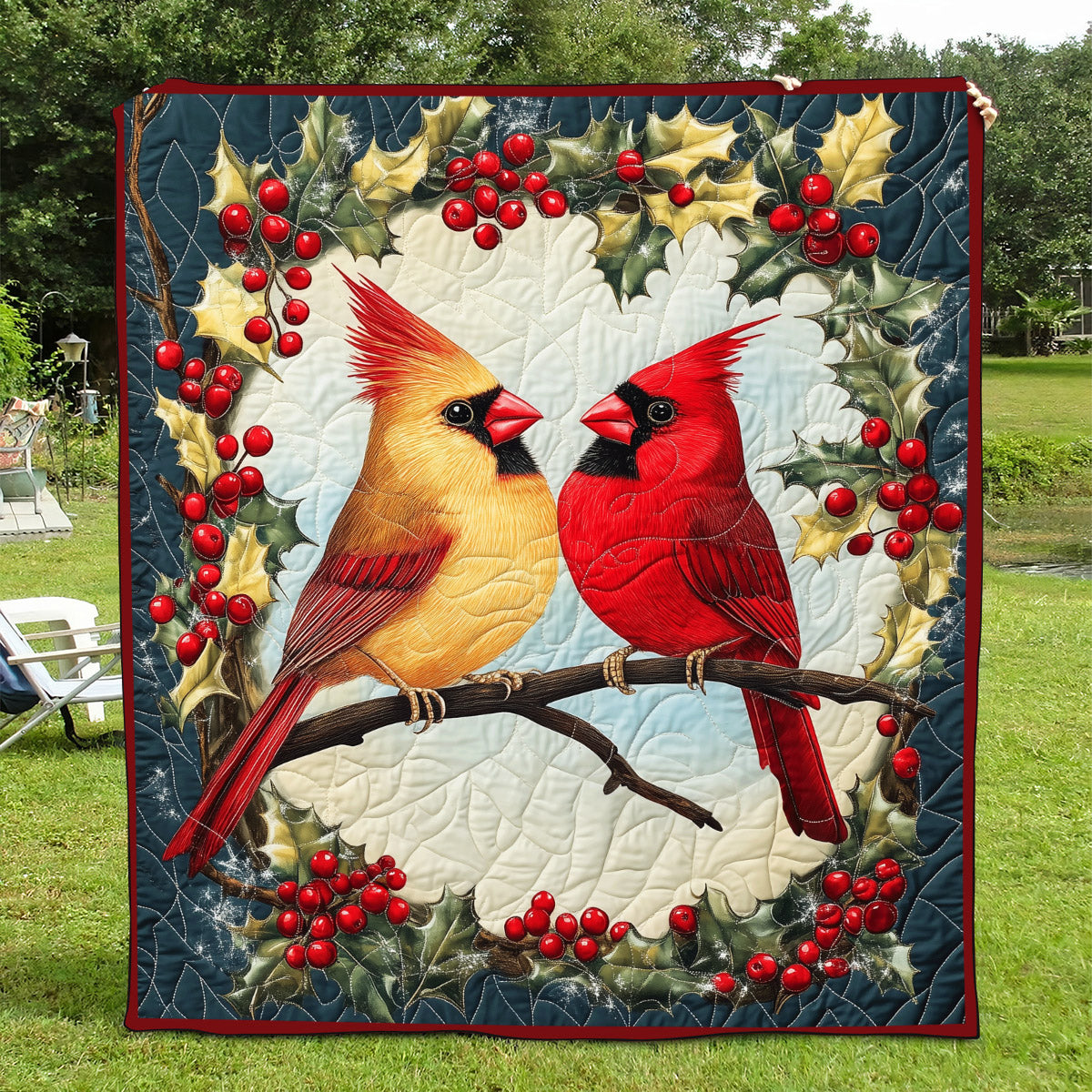 Cardinal Cuddle Quilted Blanket