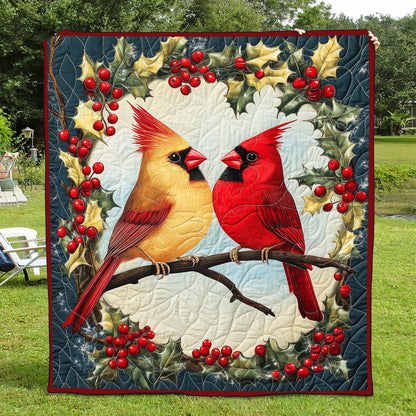 Cardinal Cuddle Quilted Blanket