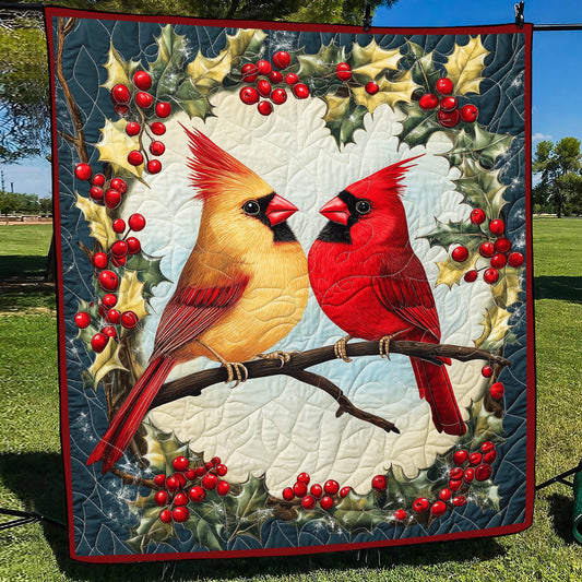 Cardinal Cuddle Quilted Blanket