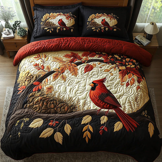 Cardinal Haven 3-Piece Quilted Bedding Set
