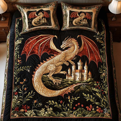 Castle Sentinel 3-Piece Quilted Bedding Set