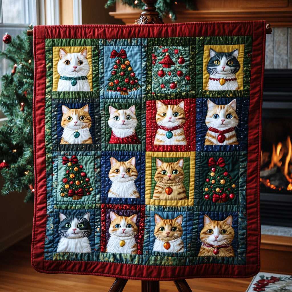 Cat Charms Quilted Blanket