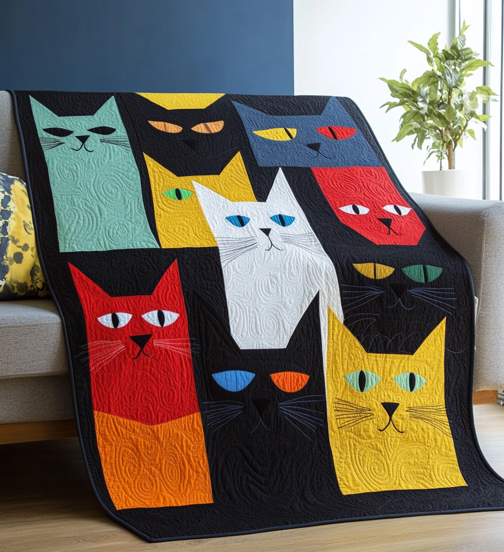 Cat Collection Quilted Blanket