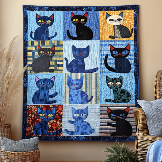 Cat Dreamland Quilted Blanket