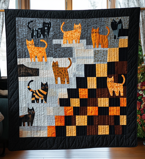 Cat Kingdom Quilted Blanket