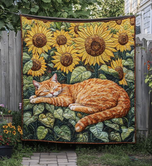 Cat Nap Cozy Quilted Blanket