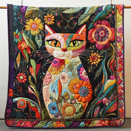 Cat Parade Quilted Blanket