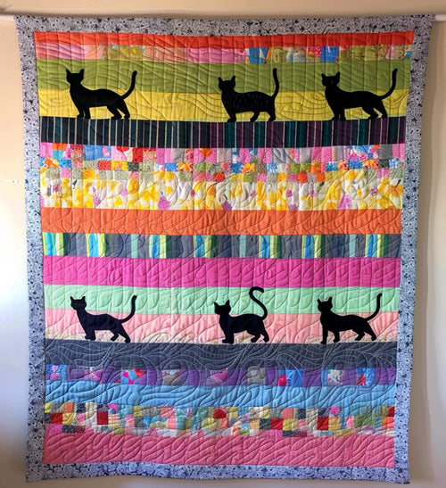 Cat's Meow Quilted Blanket