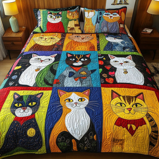 Catnap Charm Quilted Blanket