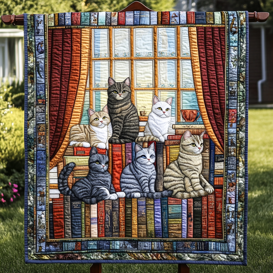 Catnap Chronicles Quilted Blanket
