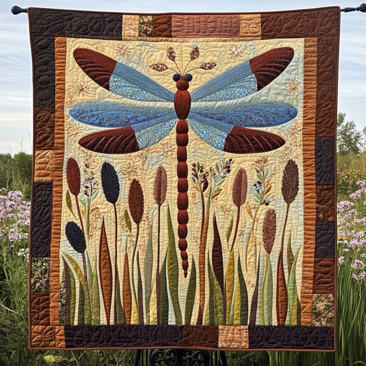 Cattail Dream Quilted Blanket