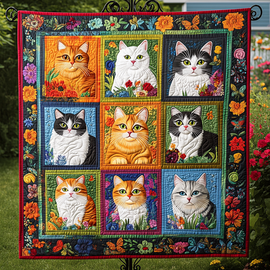 Cattitude Chic Quilted Blanket