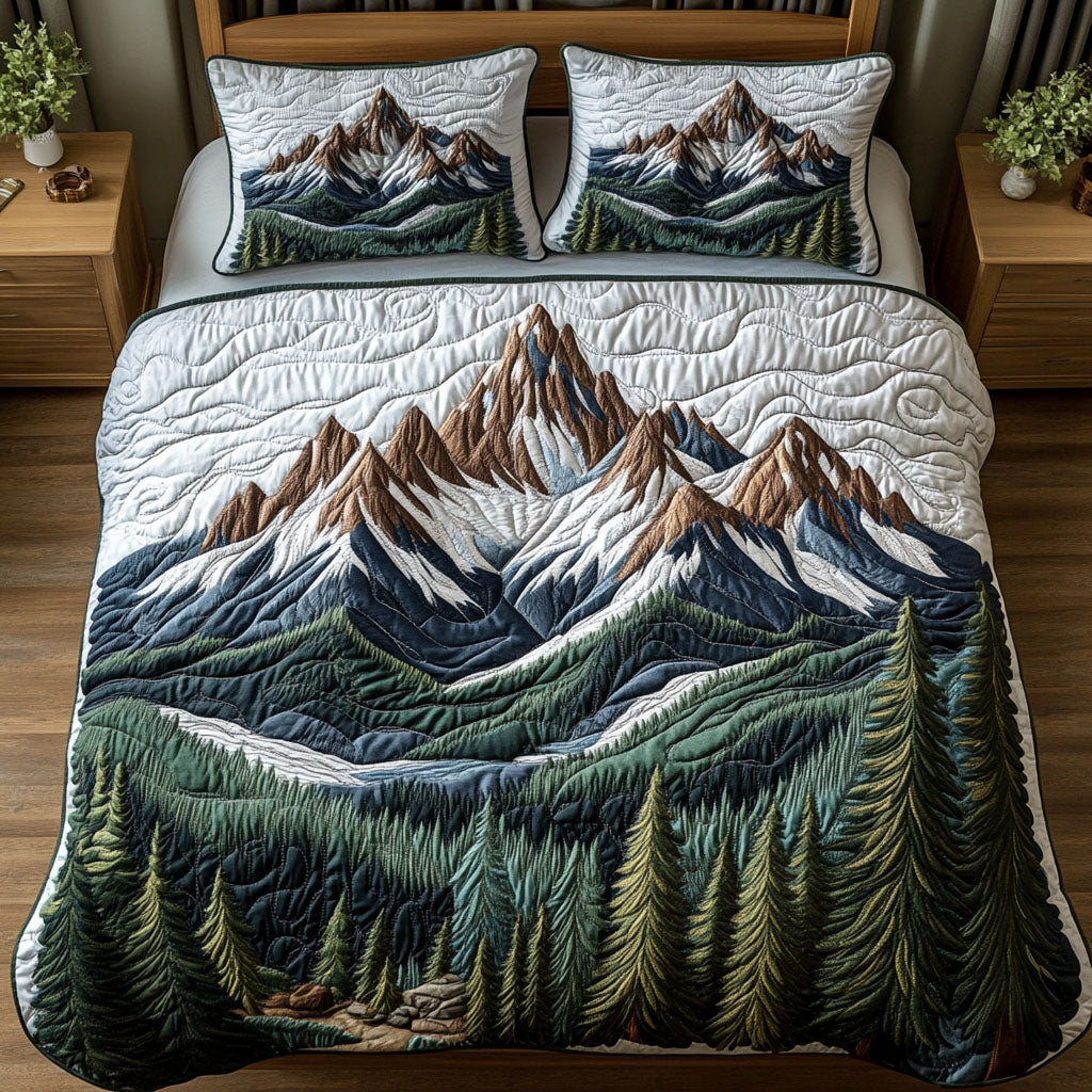 Cedar Crown 3-Piece Quilted Bedding Set