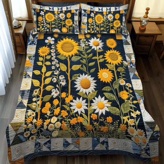 Celestial Garden 3-Piece Quilted Bedding Set