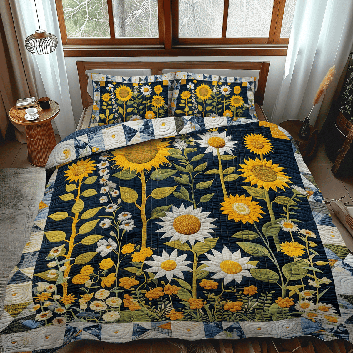 Celestial Garden 3-Piece Quilted Bedding Set