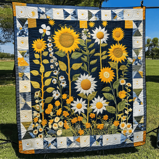 Celestial Garden Quilted Blanket