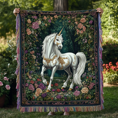 Celestial Guardian Woven Throw Blanket