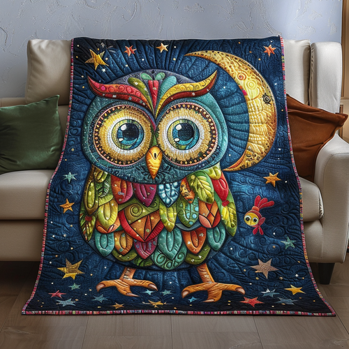 Celestial Owl Quilted Blanket