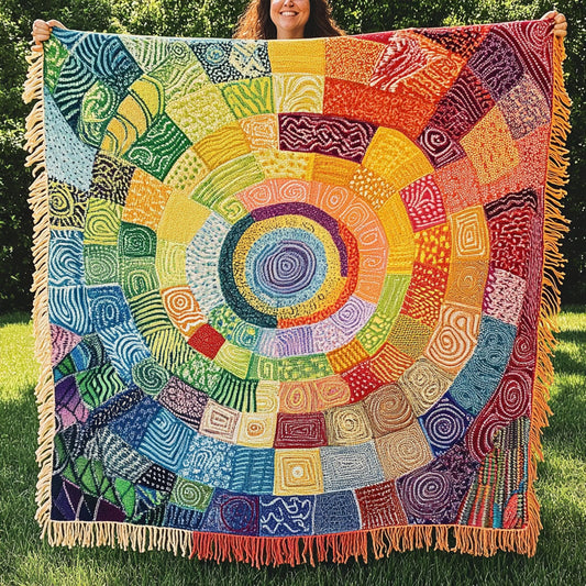 Celestial Blaze Woven Throw Blanket
