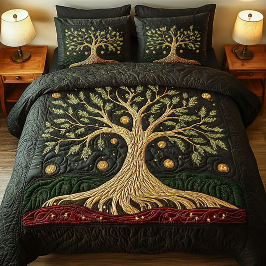 Celestial Canopy 3-Piece Quilted Bedding Set