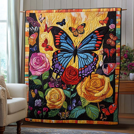 Celestial Flutter Quilted Blanket
