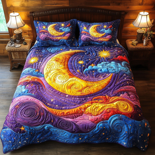 Celestial Glow 3-Piece Quilted Bedding Set