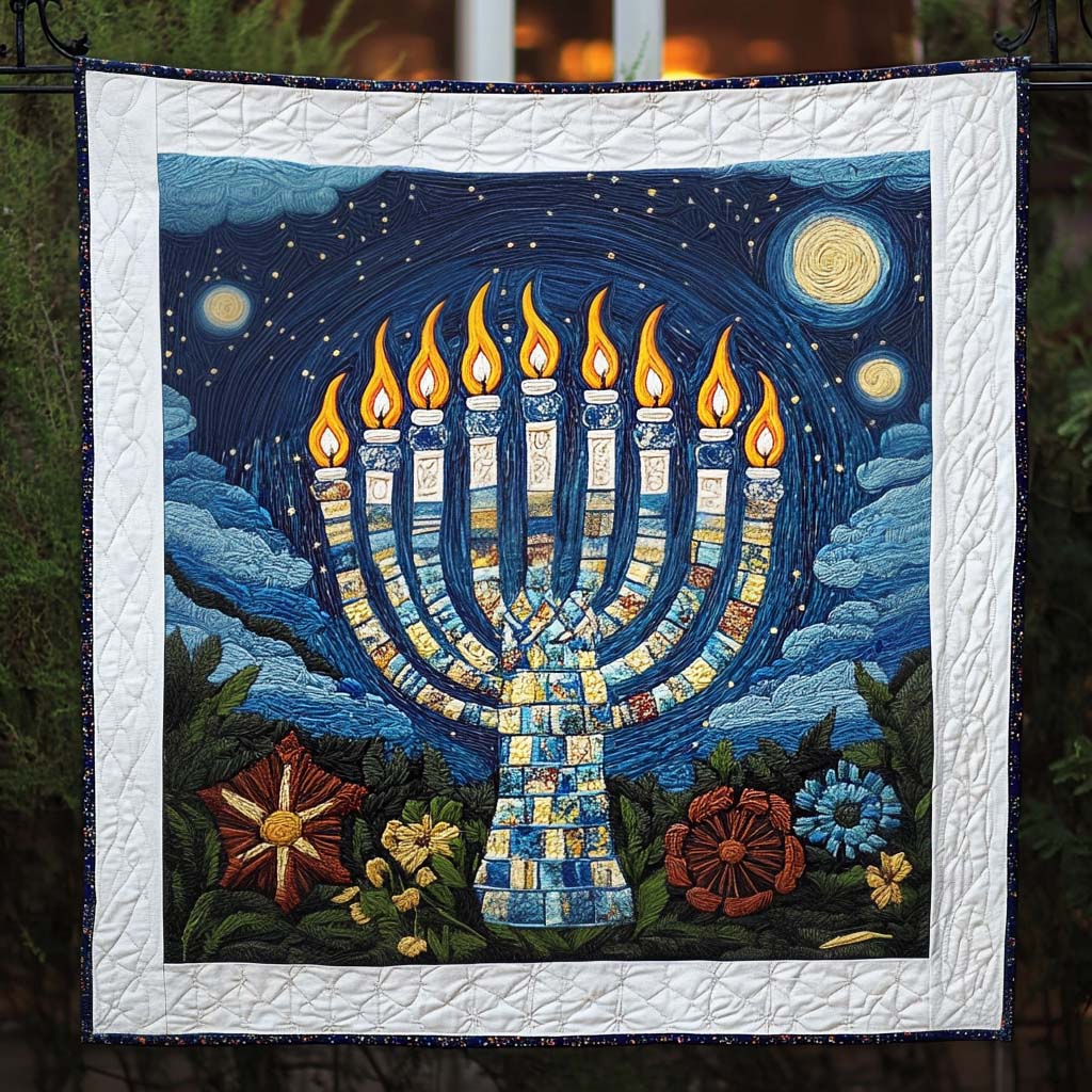Celestial Glow Quilted Blanket