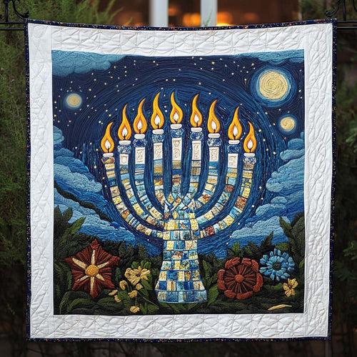 Celestial Glow Quilted Blanket