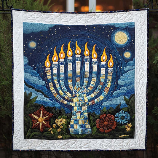 Celestial Glow Quilted Blanket