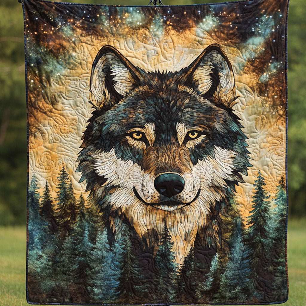 Celestial Howl Quilted Blanket