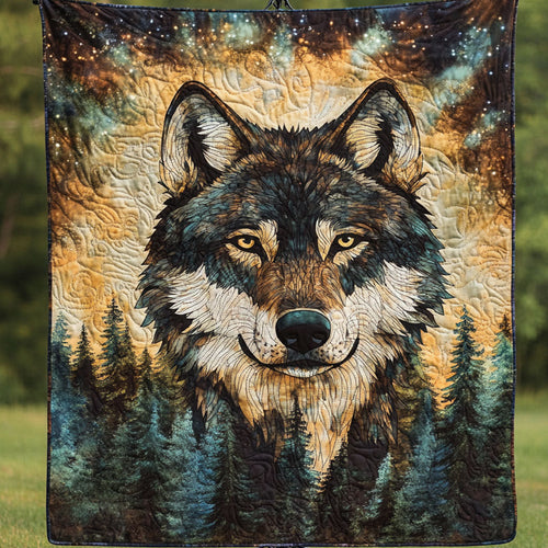 Celestial Howl Quilted Blanket