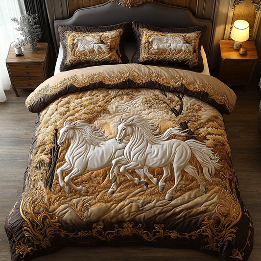 Celestial Mane 3-Piece Quilted Bedding Set