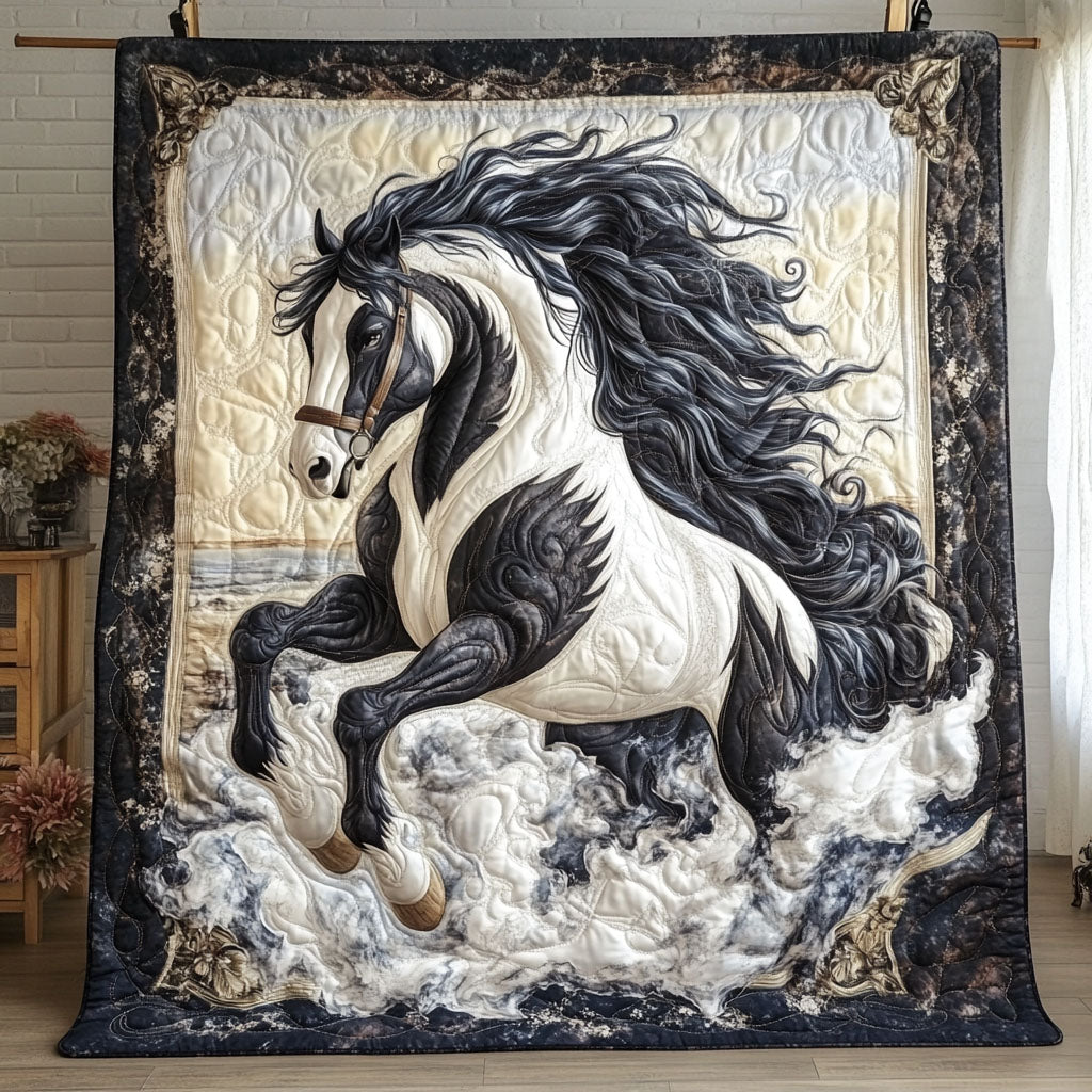Celestial Mustang Quilted Blanket