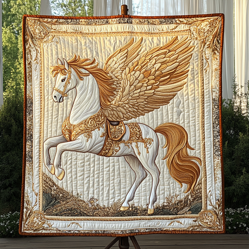 Celestial Pegasus Quilted Blanket