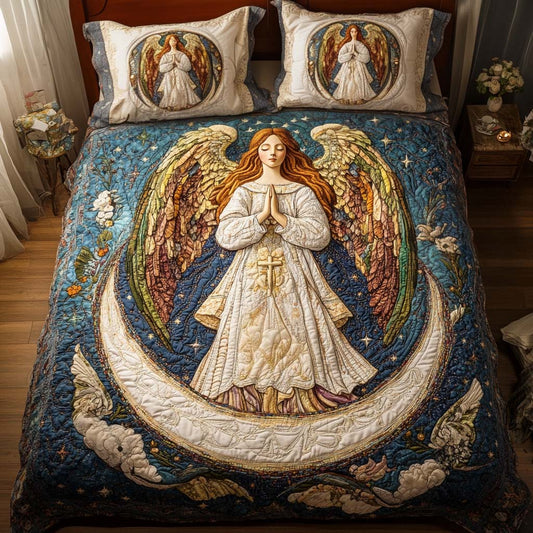 Celestial Prayer 3-Piece Quilted Bedding Set